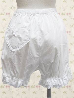 White Heart Lolita Knickers