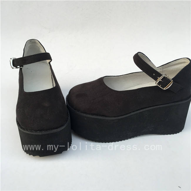 Gothic Glossy Black Lolita Heels High Platform