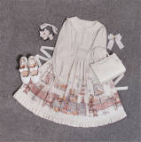 Annie's Breakfast~ Lolita Long Sleeves OP Dress  - out