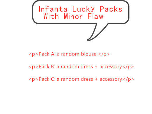 Infanta Lucky Packs With Minor Flaw