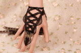 Vintage Gothic Black Lolita Bracelet-out