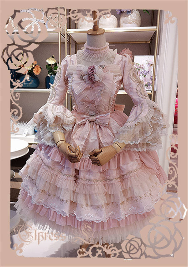 Elpress L ~West Island~ Elegant Lolita OP Dress -Pink M In Stock
