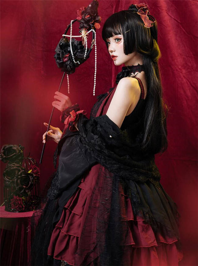 Nine Odes ~She Sings In The Mountain~ Gothic Lolita JSK -Ready Made