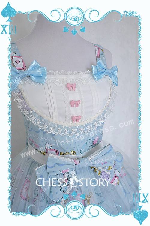Chess Story Alice's Mad Tea Party Sweet Lolita Jumper Dress