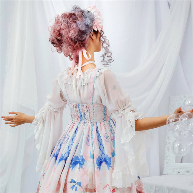 Rock Candy Chiffon Hime Sleeves Inner Lolita Blouse