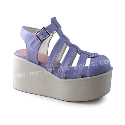 Beautiful Matt White Purple Sandals