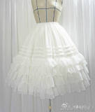 Little Dipper White Tiered Lolita Petticoat In Stock