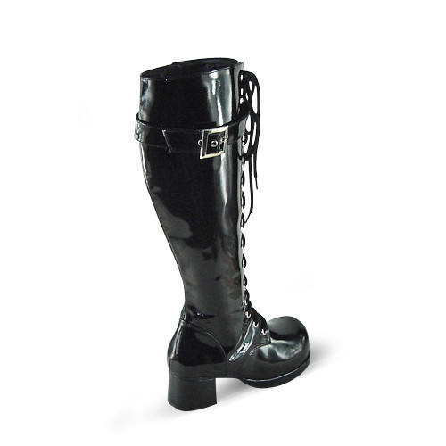 Glitter Black Straps Lolita Boots