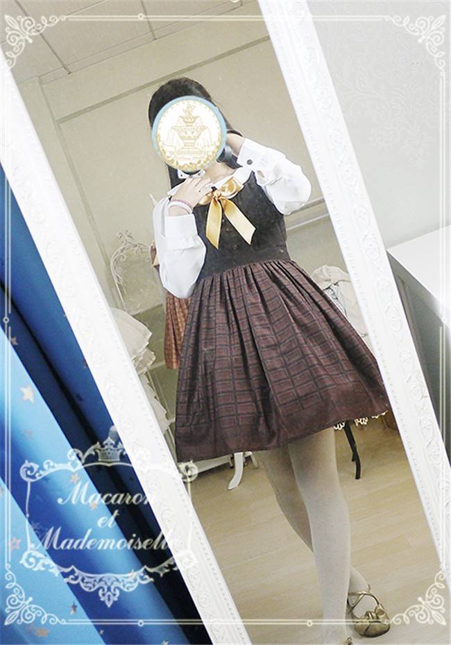Chess Story -Macaron et Mademoiselle-Lolita Long Sleeves OP Dress