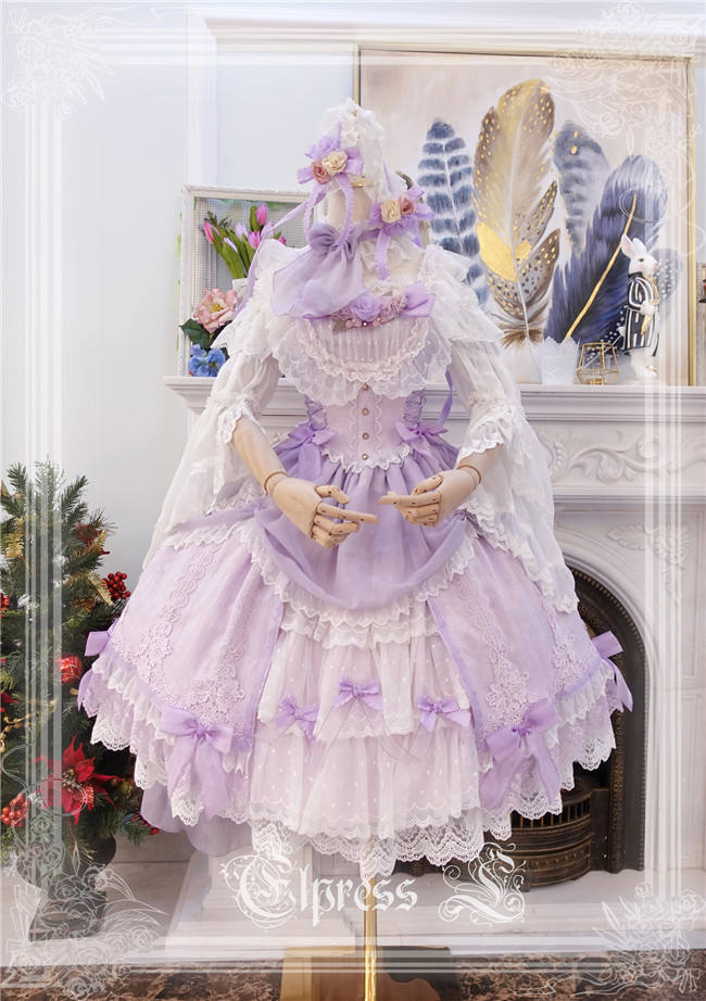Elpress L ~Christmas D*Romance Ode~ Elegant Lolita JSK -Ready Made Purple M - In Stock