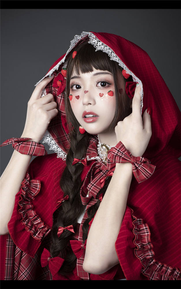 YUPBRO Lolita ~Little Red Riding Hood Soft Lolita JSK Fullset -Ready Made