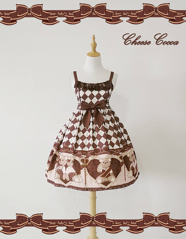 Mace Bear~ Sweet Slight High Waist JSK S In Stock