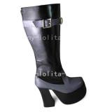 Gothic Black and White Boots
