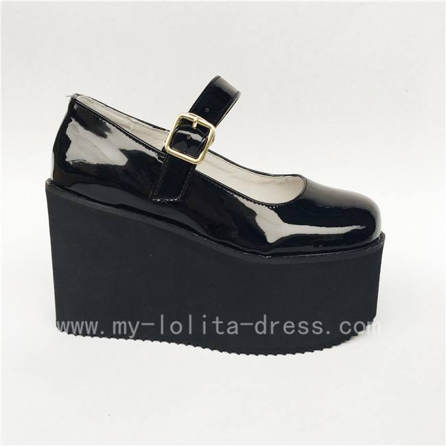 Girls Matte White Lolita High Platform Classic Shoes