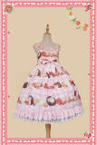 Infanta ~Little Hedgehog ~ Slight High Waist Lolita JSK -Ready made Navy JSK Size S + Headbow - In Stock