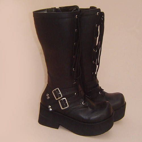 Black Belts Punk Lolita Boots