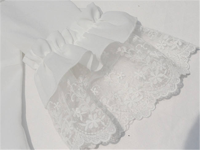 Sweet Lolita Flare Sleeves Blouse Black L - In Stock
