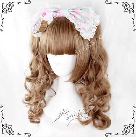 Princess Saddle Brown Face Framing Wig 2 Ponytails