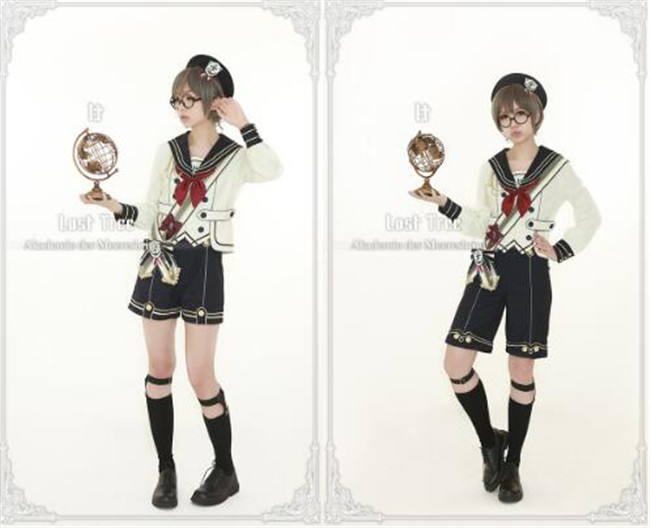Akademie der Meeresbrise~ Ouji Lolita Top+Short Pants Set