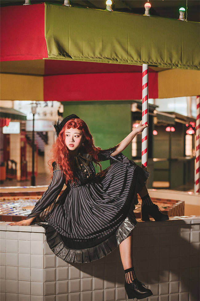 Rabbit Teeth ~The Girl Who Skip Class Lolita Dress Black L In Stock