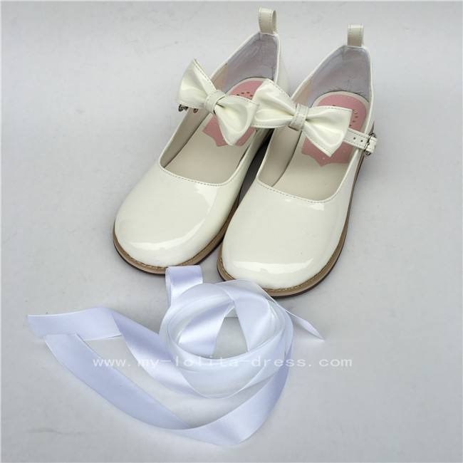 Black Long Belt Lolita Shoes