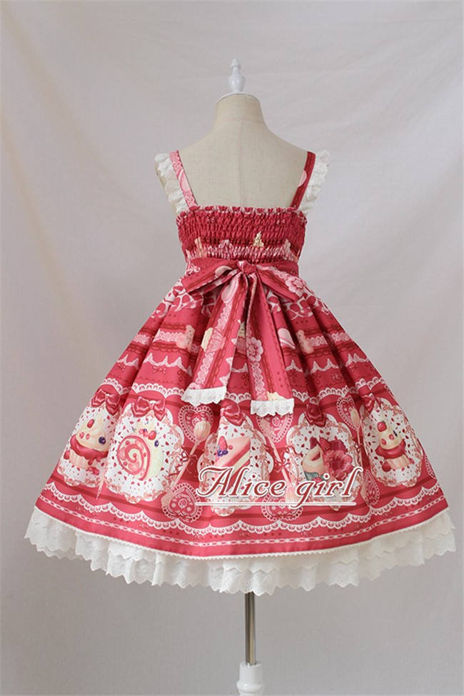 Dessert Chef~ Sweet Lolita JSK With Detachable Apron -Ready Made Light Blue Size S - In Stock