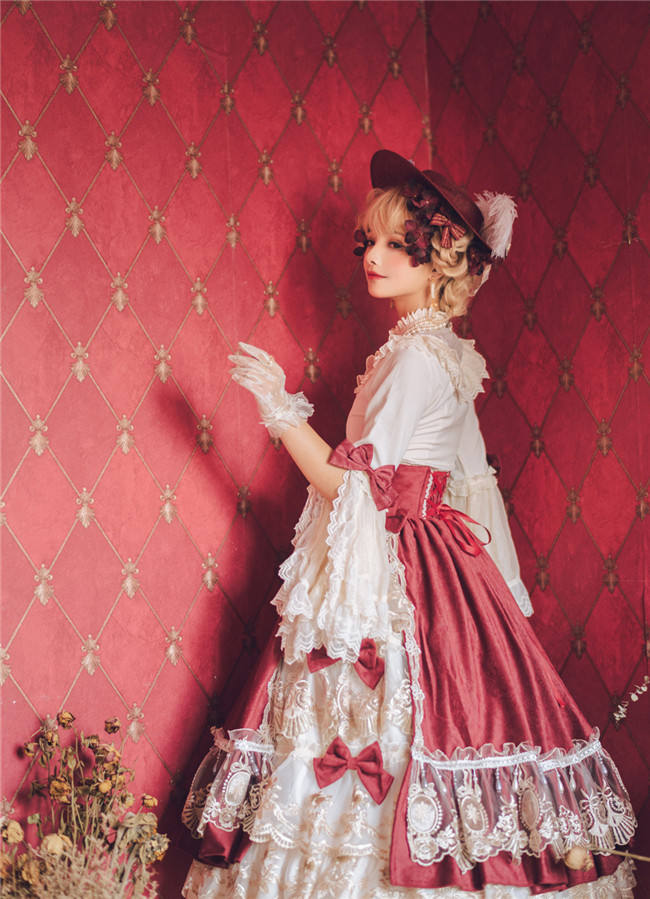 Miss Point ~ Elizabeth~ Elegant Lolita Fishbone Skirt Tea Party Version -Custom Tailor Available