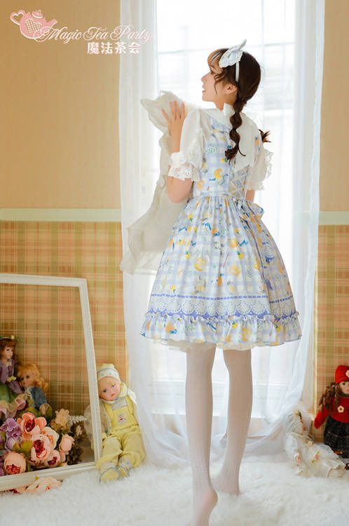 Magic Tea Party~ Cat&Marmalade~Sweet Lolita JSK Version I-Ready Made