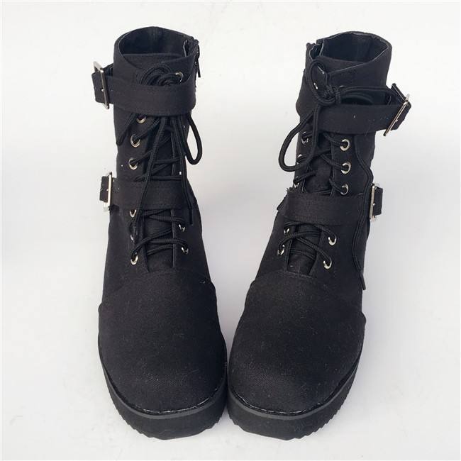 Light Green Denim Short Boots