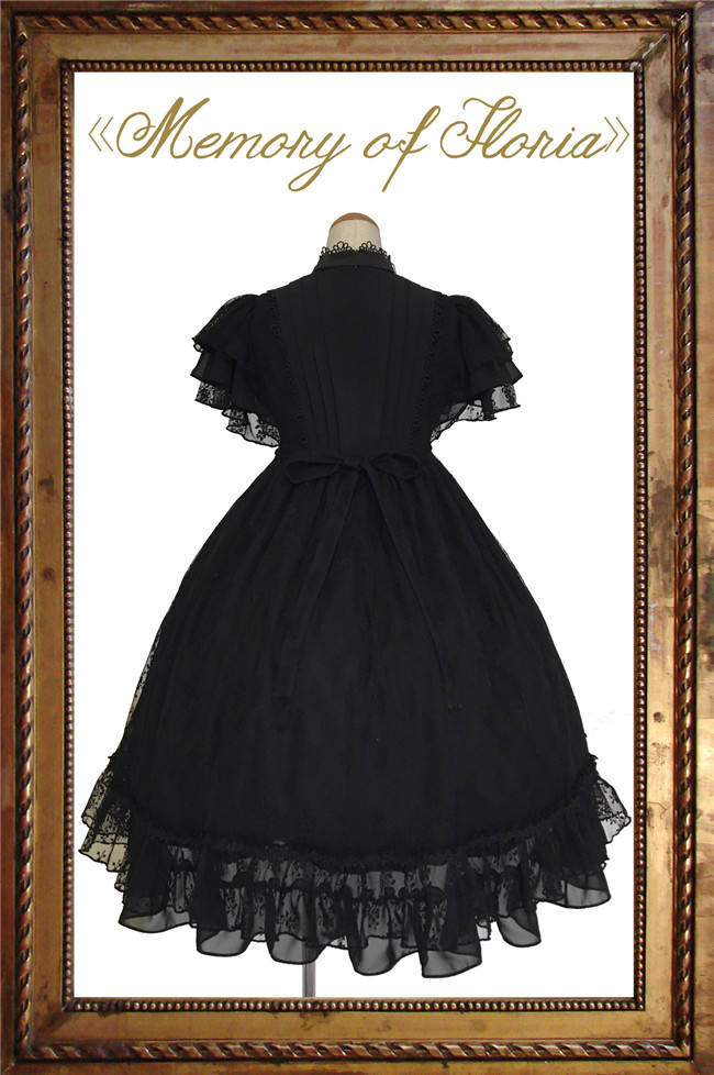 Memory of Floria~ Vintage Lolita OP Short/Long Version-Ready Made