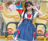 Sweet Sailor Style Lolita OP Dress  -out