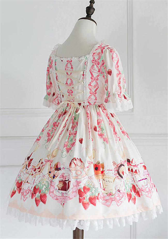 Strawberry Feast- Sweet Lolita OP Dress