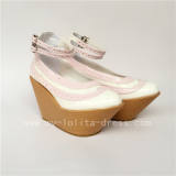 Pink With White Glossy Lolita High Platform