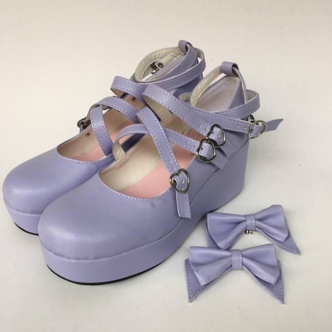 Black High Platform Lolita Shoes