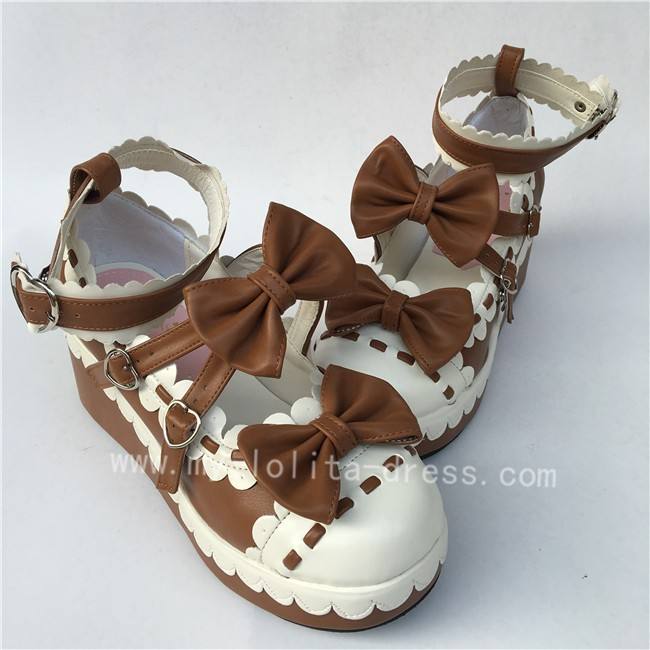Sweet Red Whtie Lolita High Platform