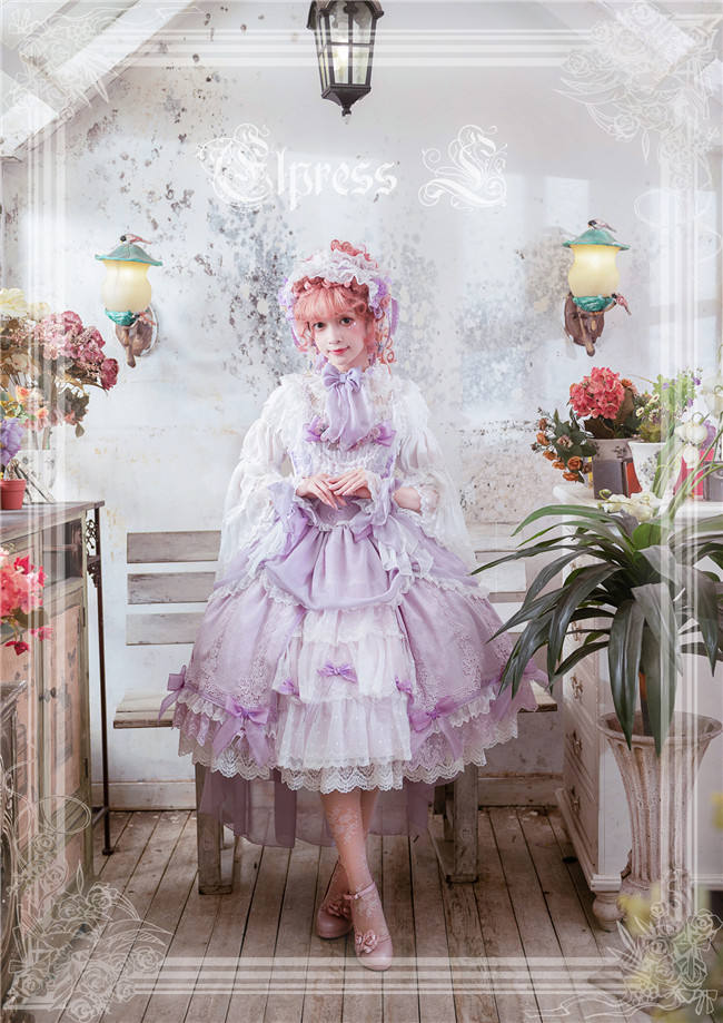 Elpress L ~Christmas D*Romance Ode~ Elegant Lolita JSK -Ready Made Purple M - In Stock