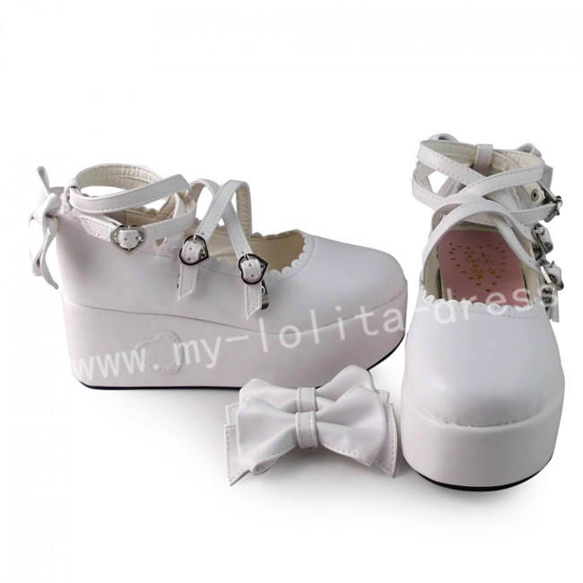 Sweet White Lolita High Platform