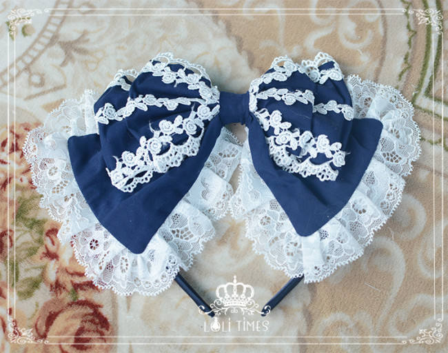 Sweet Lolita Headbow - 5 Colors Available Coffee In Stock
