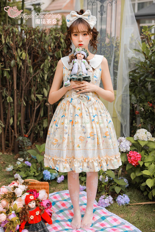 Magic Tea Party~ Cat&Marmalade~Sweet Lolita JSK Version I-Ready Made