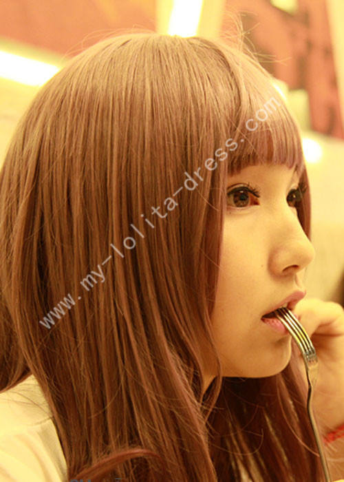 50cm Purple Red Bobo Lolita Wig