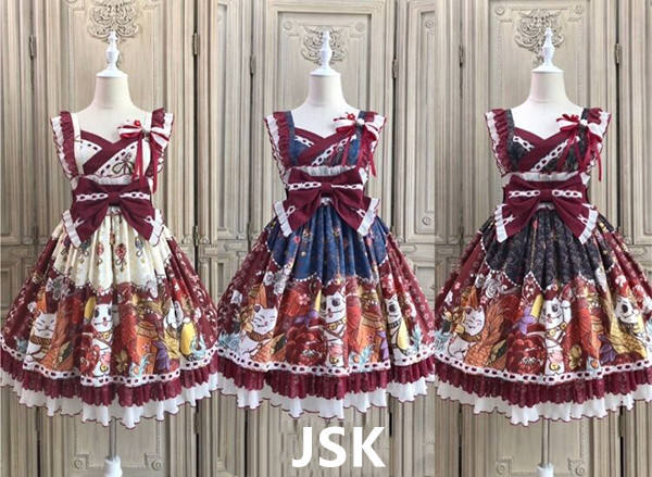 Alice Girl ~Lucky Cat~ Kimono Style Lolita JSK