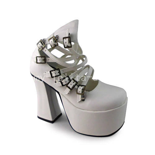 Elegant White Heels Lolita Shoes