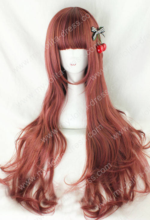 Purple Red Blended Colors 75CM Lolita Wig