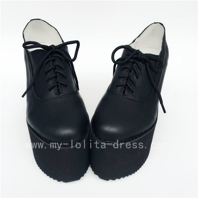 Black Velvet Lolita High Platform Lolita Shoes