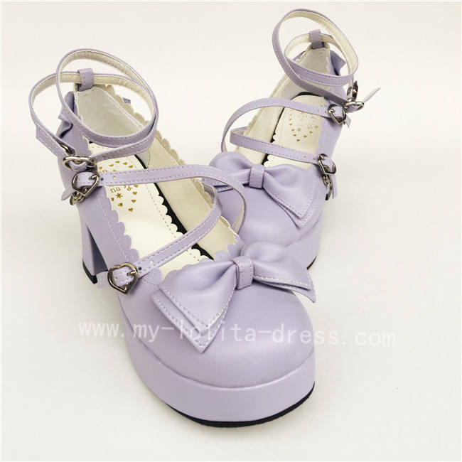Coffee Bow Lolita Shoes