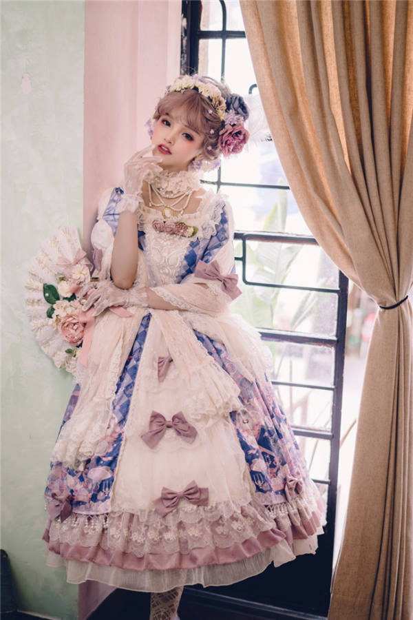 Miss Point ~ Elizabeth Meow ~ Luxury Lolita OP/JSK -Custom-tailor Available
