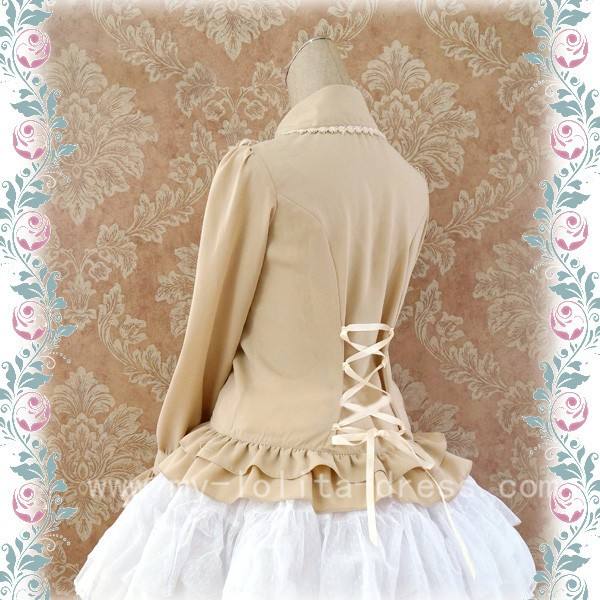 Rococo Style Lace Lolita Shirt Silk and Linen 5 Colors