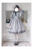 Dear Celine ~Aria On the G string~ Gingham British Style Fake Two-pieces Lolita OP - Ready Made