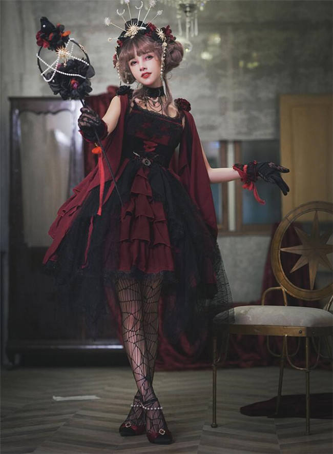 Nine Odes ~She Sings In The Mountain~ Gothic Lolita JSK -Ready Made
