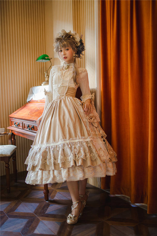 Miss Point ~ Elizabeth~ Elegant Lolita Fishbone Skirt Tea Party Version -Custom Tailor Available